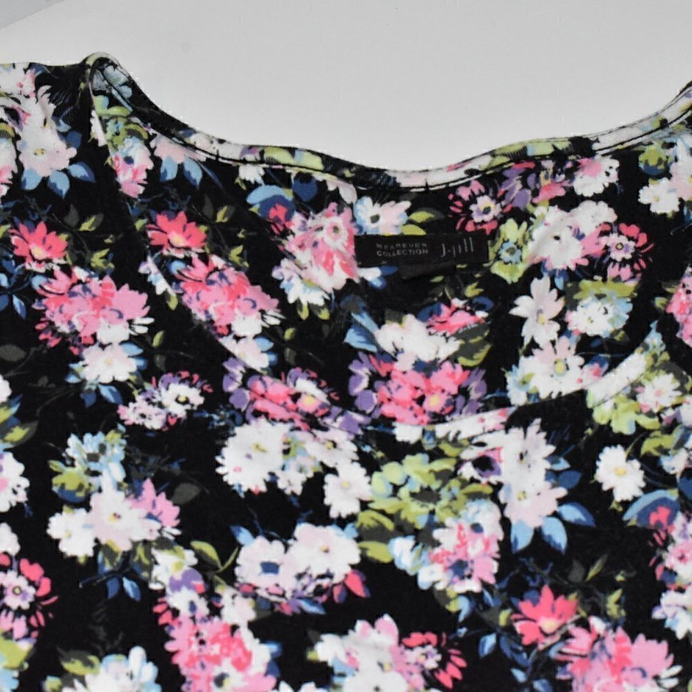 J. Jill Wearever Collection 3/4 Sleeve Hi Lo Pullover Floral Tunic Top S… - Picture 6 of 8